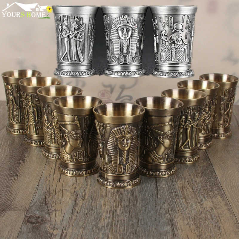 40ml Metalo Lydinio Kūrybos Senovės Egipto taurelė Baras Drinkware Aksesuaras kokteilių taurės tokios Nuotrauka 0