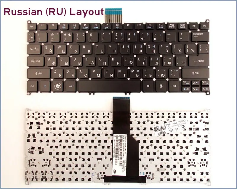 Naujoji Klaviatūra, RU rusijos Versija Acer Aspire S3-391-6697 S3-391-6692 S3-391-6862 S3-391-9606 Nešiojamas kompiuteris Nuotrauka 0