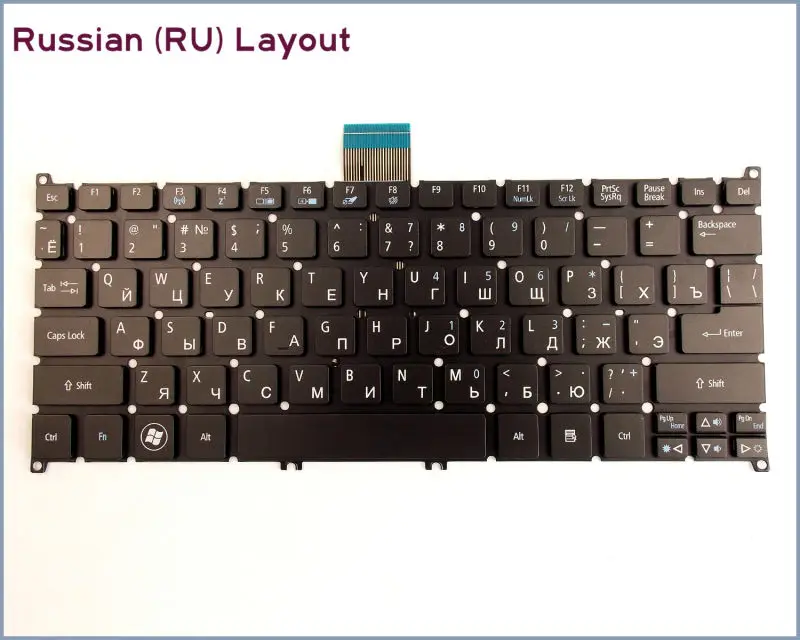 Naujoji Klaviatūra, RU rusijos Versija Acer Aspire S3-391-6697 S3-391-6692 S3-391-6862 S3-391-9606 Nešiojamas kompiuteris Nuotrauka 1