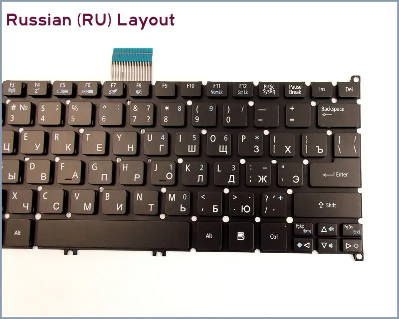 Naujoji Klaviatūra, RU rusijos Versija Acer Aspire S3-391-6697 S3-391-6692 S3-391-6862 S3-391-9606 Nešiojamas kompiuteris Nuotrauka 3